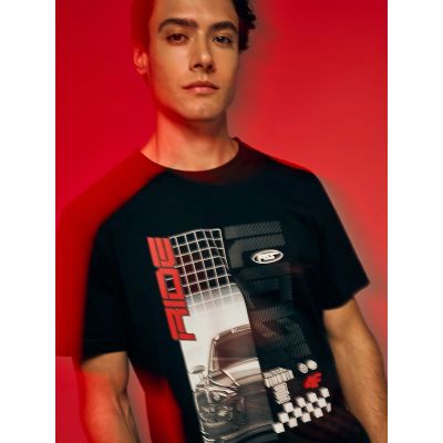 6. Men's regular printed T-shirt 4F 4FRAW26TTSHM4447-20S
