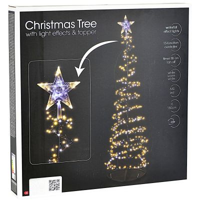 5. DECORATIVE CHRISTMAS TREE 640LED WATERFALL180CM BLACK