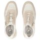 5. Women's leather sneakers with openwork wedges, beige Filippo DP7605