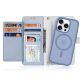 2. Dux Ducis Lawa iPhone 16 Pro Leather Case with Detachable Magnetic Wallet - Blue