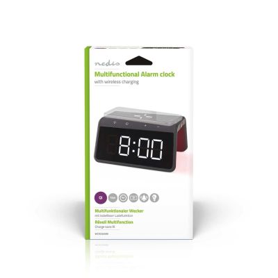 9. Nedis WCACQ30BK Alarm Clock Digital Alarm Clock Black