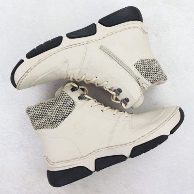 14. Comfortable Beige Women’s Ankle Boots Rieker 45955-60