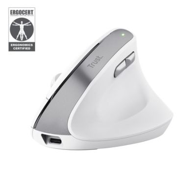 4. Trust BAYO II ERGONOMIC WIRELESS White mouse