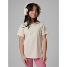 Regular plain girls' T-shirt 4F 4FJRSS26TTSHF3554-12S