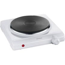 SEVERIN Single-Hotplate Electric Cooker, White Enamel, Thermostat, 1500 W, DK1091