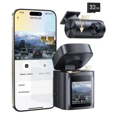 4. Baseus PrimeTrip VD1 Pro Car DVR 4K+1080p with Battery - Black
