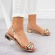45. Women's beige openwork closed sandals Sabatina