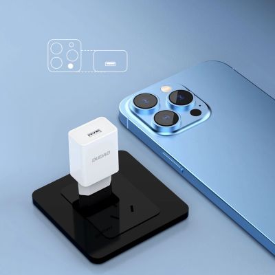 6. Dudao A4EU USB-A 2.1A wall charger - white + USB-A - micro USB cable