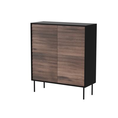 4D CORTINA chest of drawers 102x40x118 black/walnut
