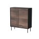 4D CORTINA chest of drawers 102x40x118 black/walnut
