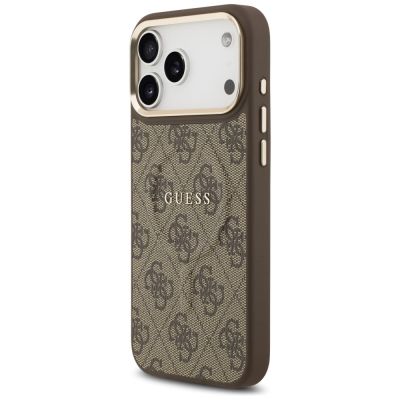 2. Guess 4G PU Classic Logo MagSafe Case for iPhone 17 Pro Max - Brown