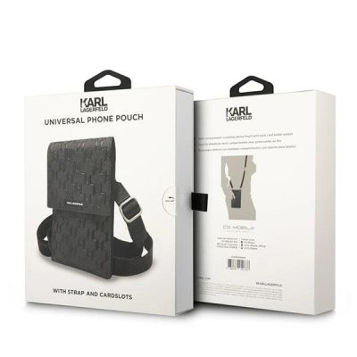 5. Karl Lagerfeld Handbag KLWBSAMSMK black/black Monogram Plate