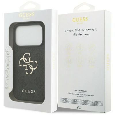 8. Guess 4G Big Logo Case for iPhone 17 Pro / 18 Pro - Black