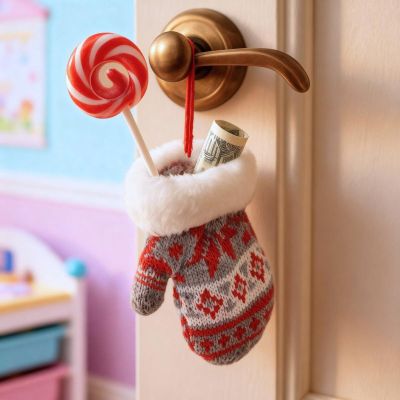 10. GLOVE PENDANT FOR GIFT 12CM GRAY