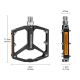 3. Rockbros K371 Reflective Aluminum Bicycle Pedals with Sealed Bearings - Black