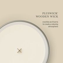 Large Candle WHITE TEAK WOODWICK