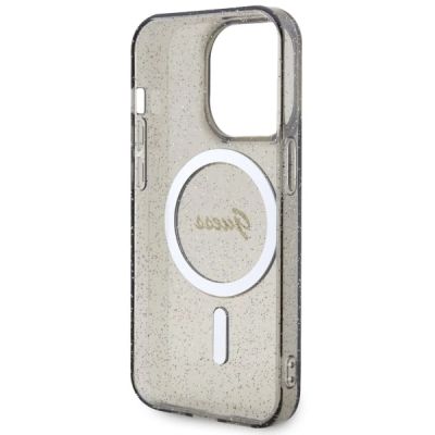 7. Guess GUHMP14LHCMCGK iPhone 14 Pro 6.1" black/black hardcase Glitter Gold MagSafe