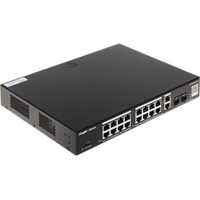 6. Ruijie Networks RG-ES220GS-P Managed L2 Gigabit Ethernet (10/100/1000) Network Switch with PoE Support, Black