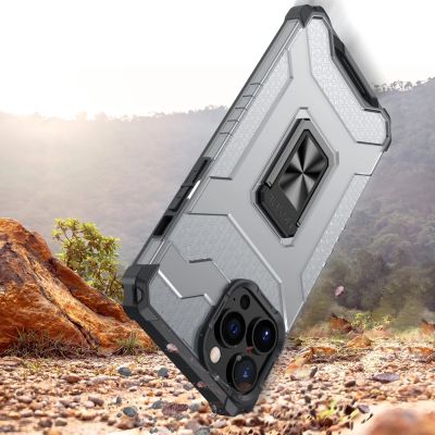 4. Crystal Ring Case Kickstand Tough Rugged Cover for iPhone 11 Pro blue