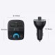 9. Ugreen FM Transmitter Bluetooth 5.0 MP3 car charger 3x USB TF micro SD 4.8 A black (CD229)