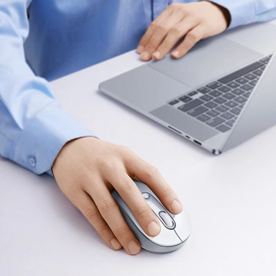 6. Baseus F02 Wireless Ergonomic Bluetooth Mouse - White