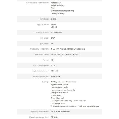 5. AVTEK DS2 65" INFORMATION MONITOR