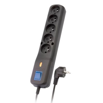 2. Lestar LV530W 2.5m power strip (5 x UTE; 10 A; 2.5m; black)