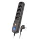 2. Lestar LV530W 2.5m power strip (5 x UTE; 10 A; 2.5m; black)