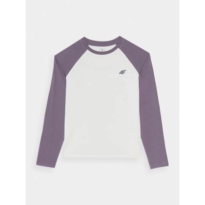 5. Longsleeve regular plain girls 4F Junior 4FJWAW24TLONF291-51S
