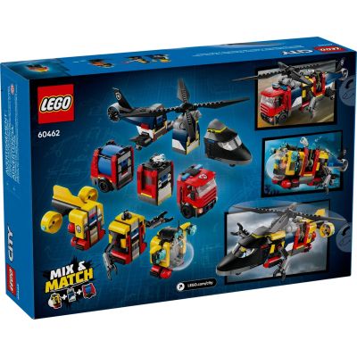 2. LEGO CITY 60462 Helicopter, Fire Truck and Submarine Set