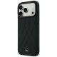 2. Mercedes Leather Crossed Lines MagSafe Case for iPhone 17 Pro Max / 18 Pro Max - Black
