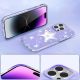 6. Kingxbar Heart Star Series case for iPhone 14 Plus purple star case