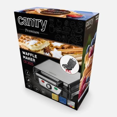 8. CAMRY CR 3025 waffle maker (1150W; black)