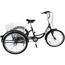 3-WHEEL BIKE 24 INCHES BLACK 1-SPEED