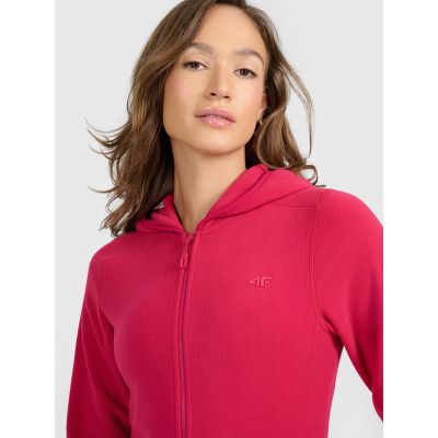 5. Women's slim fleece jacket with hood 4F 4FRAW25TFLEF495-53S