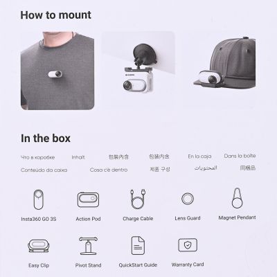 24. Insta360 GO 3S (64GB) White - 4K Action Camera 39g