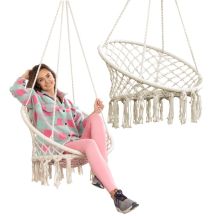 OPENWORK HAMMOCK HANGING CHAIR STORK'S NEST 80x60CM ECRU