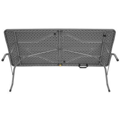 19. CATERING TABLE FOLDABLE INTO A SUITCASE 180x74CM MAX.100KG WOODLAND BOARD DARK GREY