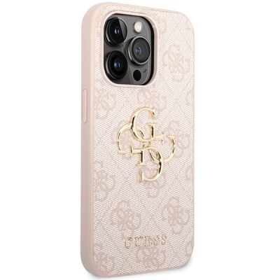 4. Guess 4G Big Metal Logo case for iPhone 15 Pro - pink