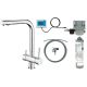 Kitchen faucet with water filtration kit