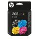 3. HP Tri-Color/Black Dual Ink Cartridge Pack 308