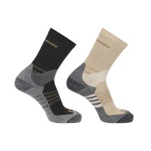 SALOMON X ULTRA ACCESS CREW 2-PACK R+L BLEACHED SAND-BLACK LC2256800