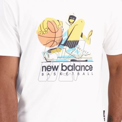 10. New Balance Hoops Cotton Jersey Short Wt M MT31589WT