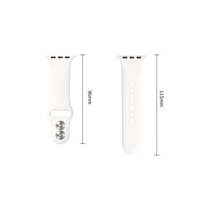 3. Tech-Protect Silicone Strap for Apple Watch 40 / 41 / 42 mm - White