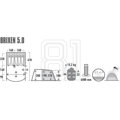 24. High Peak Brixen 5.0 11816 tent