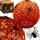 7. DECORATIVE BALL LAMP WITH SPIDER LED 15CM HALLOWEEN ORANGE