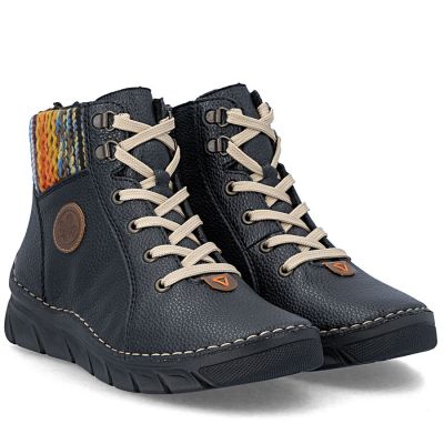 4. Rieker 55040-00 comfortable black women's ankle boots