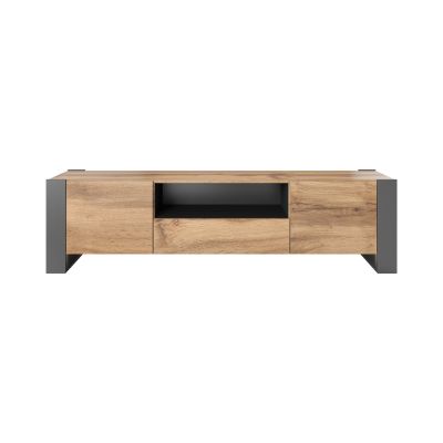 TV cabinet WOOD 180/44/48 wotan oak + anthracite