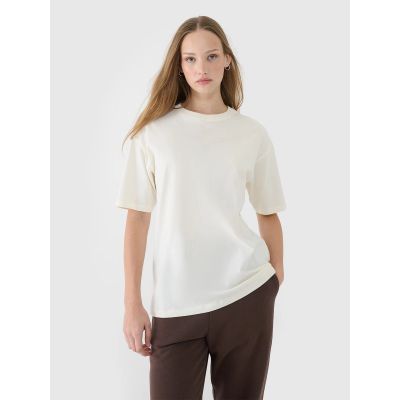 Women's oversize plain T-shirt 4F 4FRSS25TTSHF2694-11S