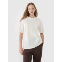 Women's oversize plain T-shirt 4F 4FRSS25TTSHF2694-11S
